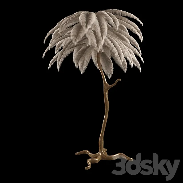 Feather floor light 3DModel