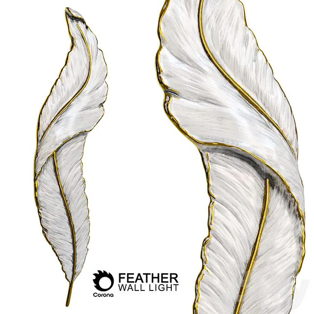 Feather Wall Light 3D Model