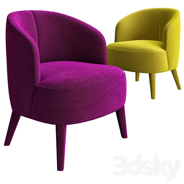 Febo armchairs antonio citterio 2 3D Model