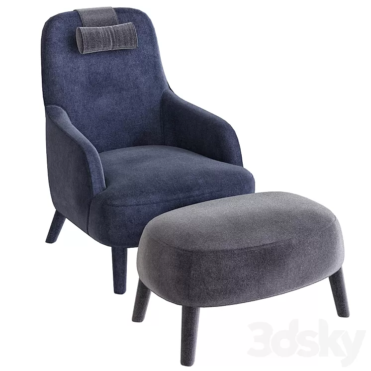 Febo armchairs antonio citterio 3 3D Model
