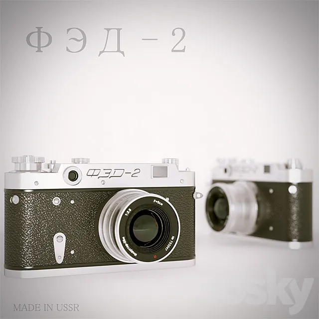 FED-2 camera 3DModel