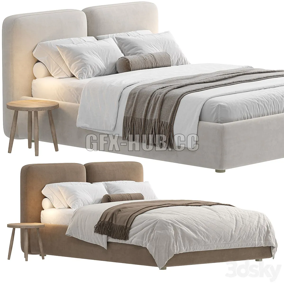 FEEL Bed By Bolzan 3D Model