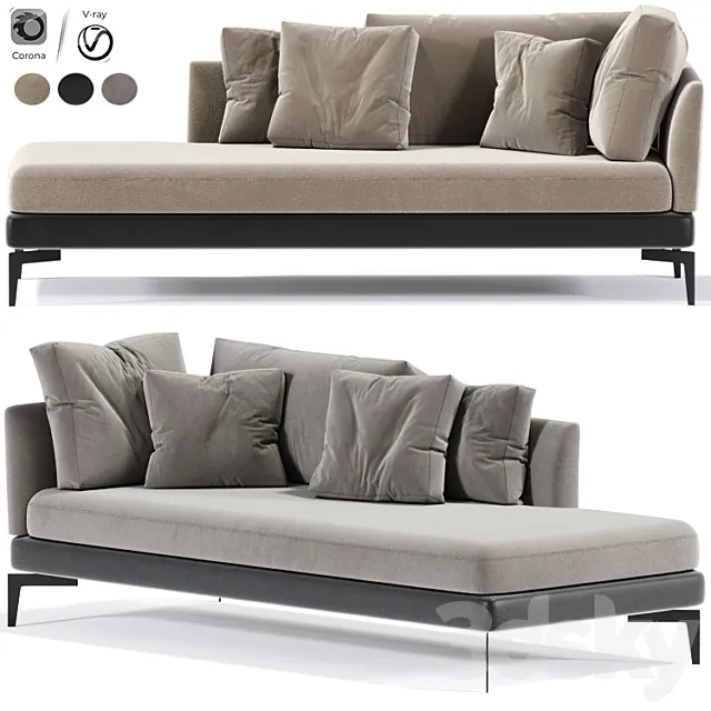 Feel Good Chaise Longue Flexform 3DModel