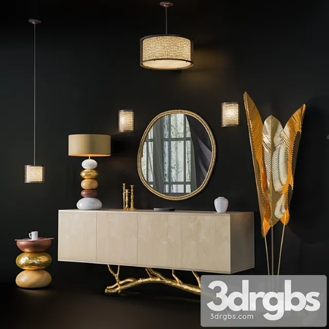 Feiss joplin and ginger & jagger set 2 3D Model Free