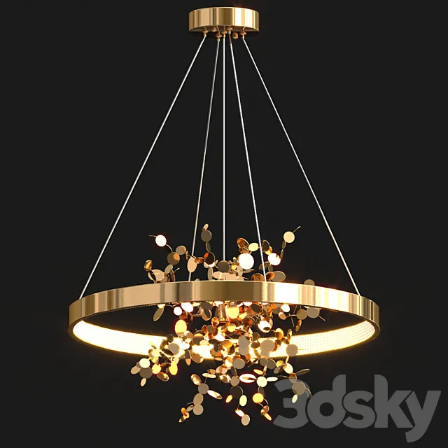 Felisa Coin round chandelier 3D Model