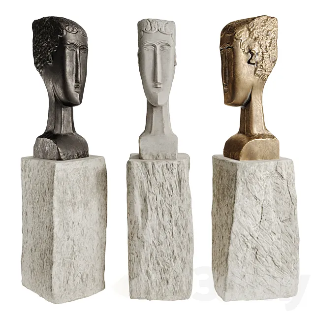 Female head figure 3DModel