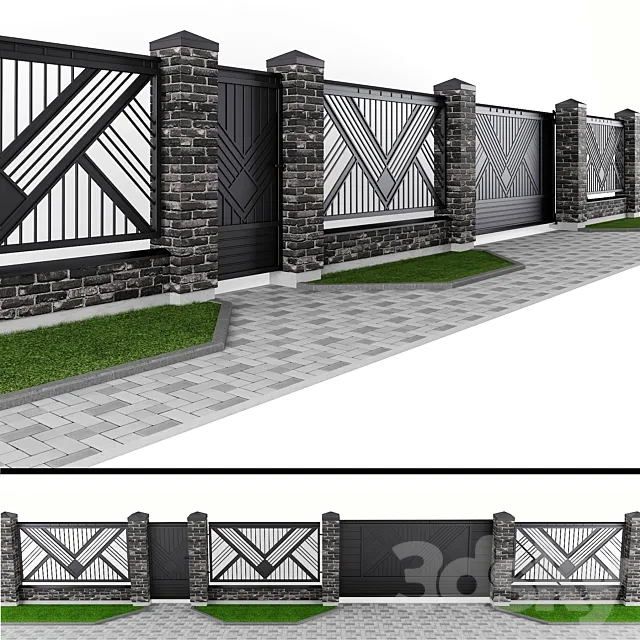 Fence 01 3DModel