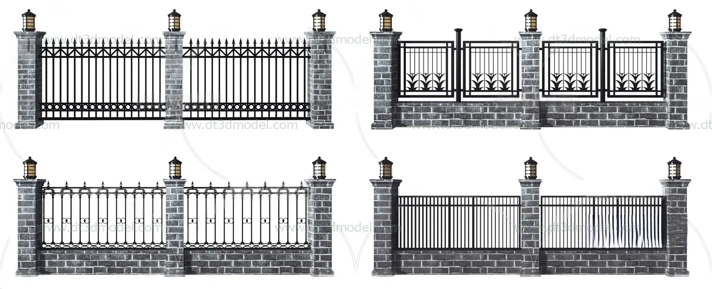 Fence 3D Models for Free Download - Architecture Fence - 016 - VRAY Render