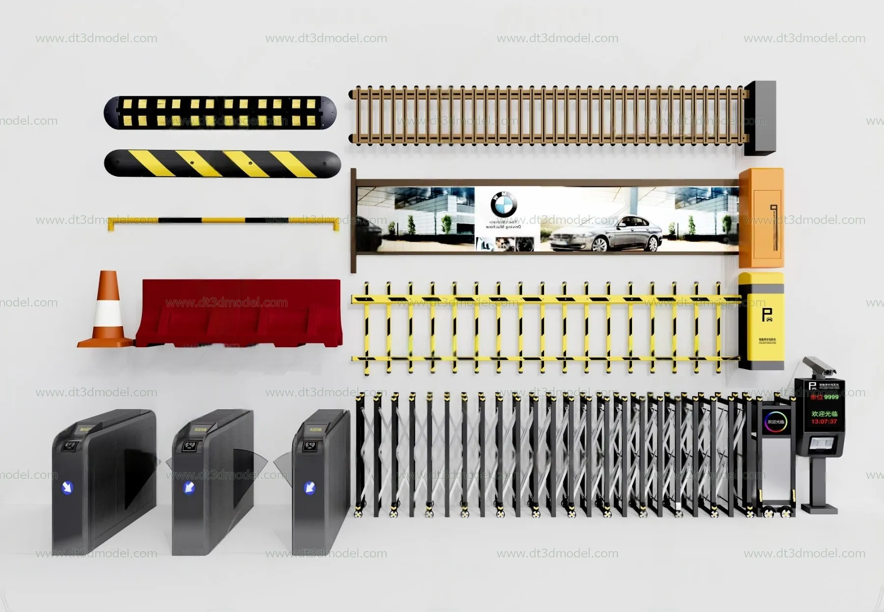 Fence 3D Models for Free Download - Architecture Fence - 023 - VRAY Render