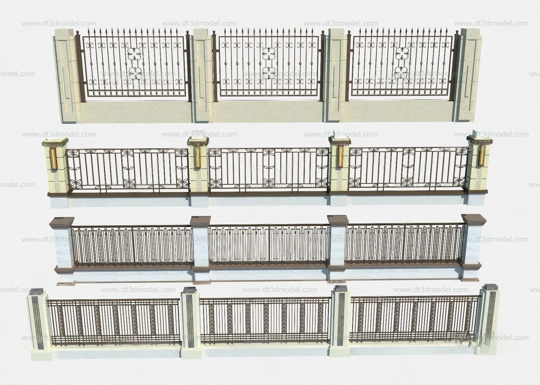 Fence 3D Models for Free Download - Architecture Fence - 028 - VRAY Render