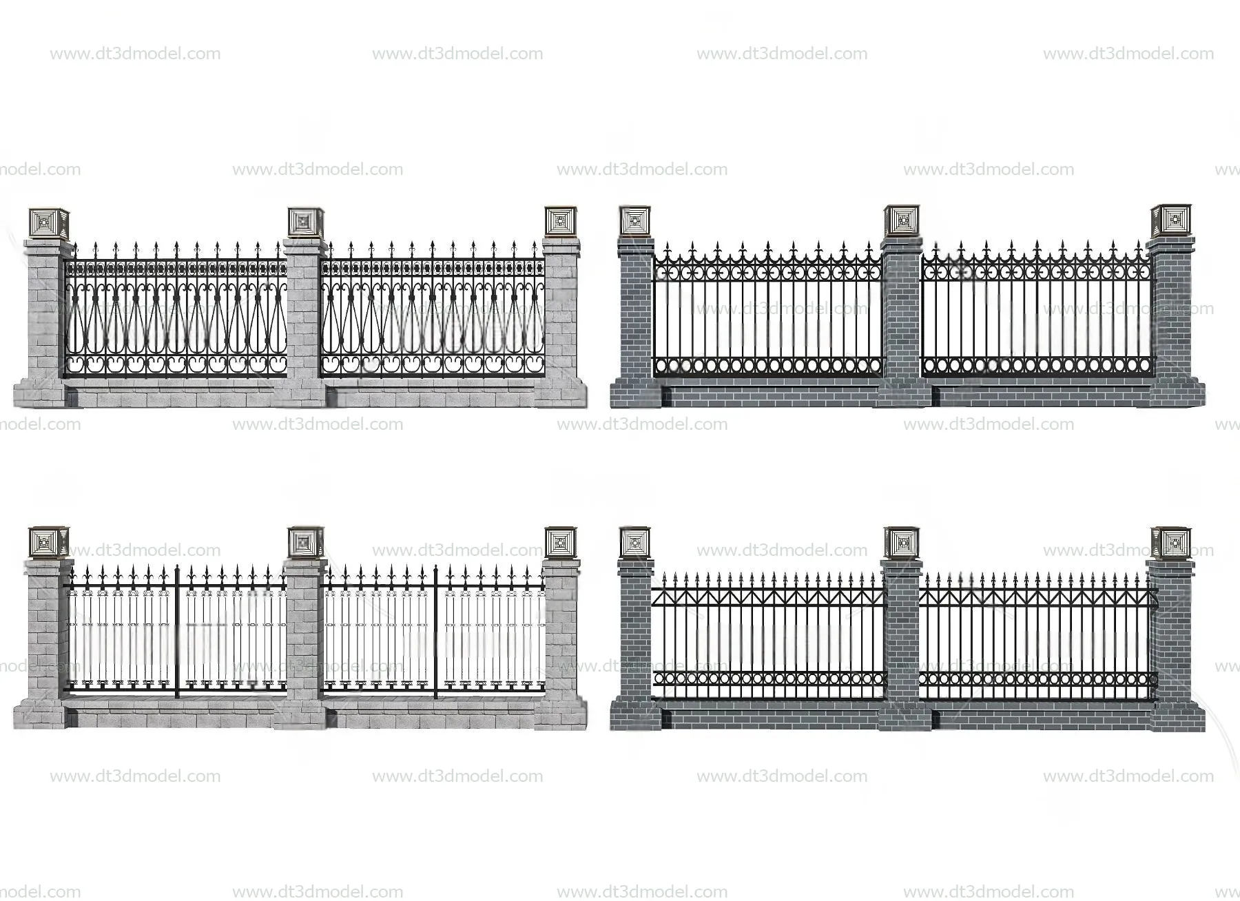 Fence 3D Models for Free Download - Architecture Fence - 037 - VRAY Render