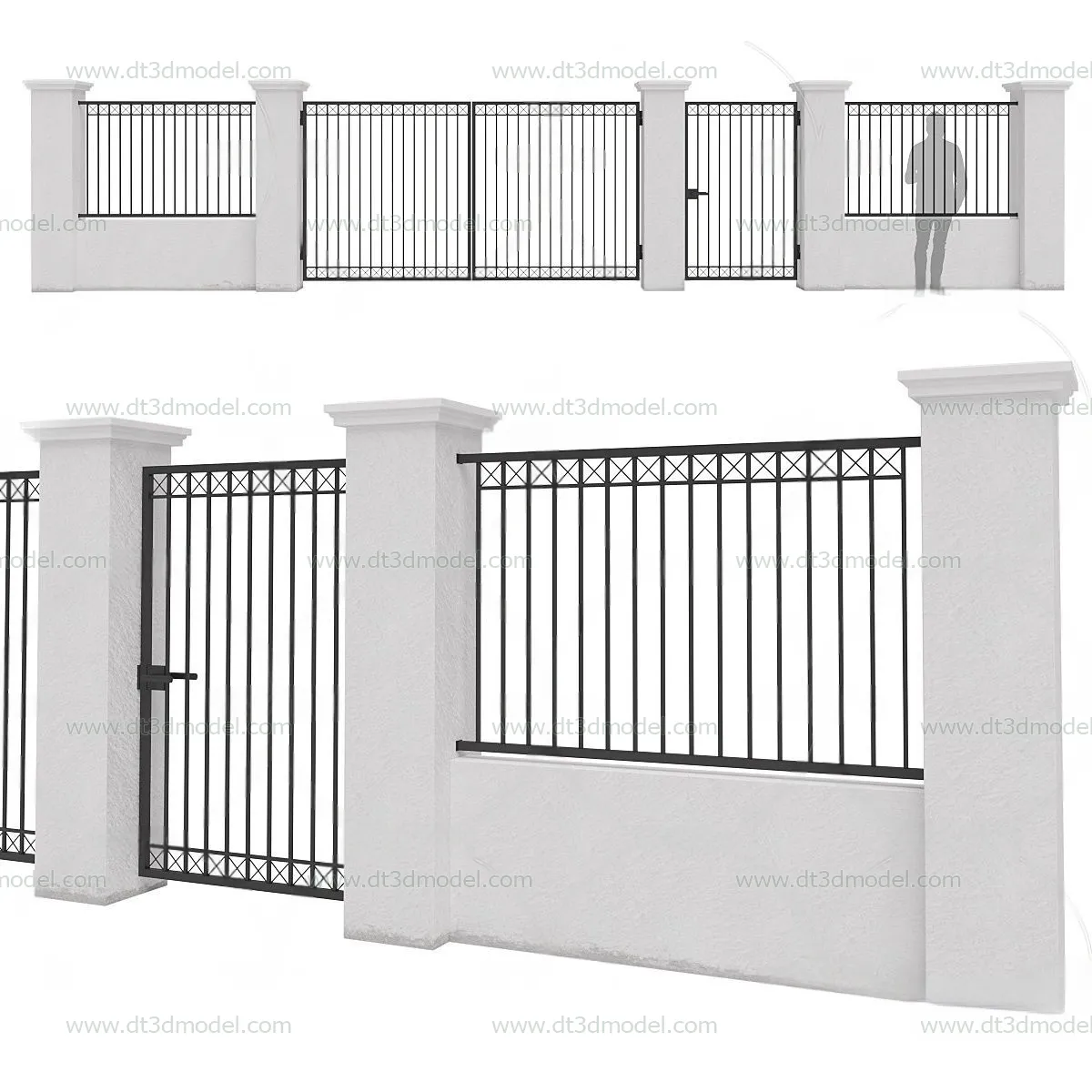 Fence 3D Models for Free Download - Architecture Fence - 040 - VRAY Render