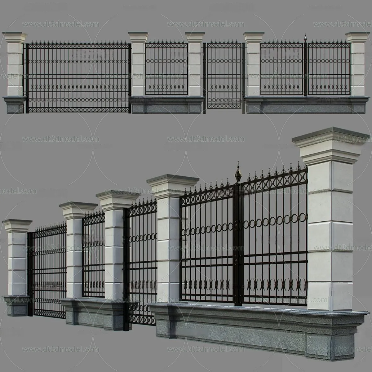 Fence 3D Models for Free Download - Architecture Fence - 044 - VRAY Render