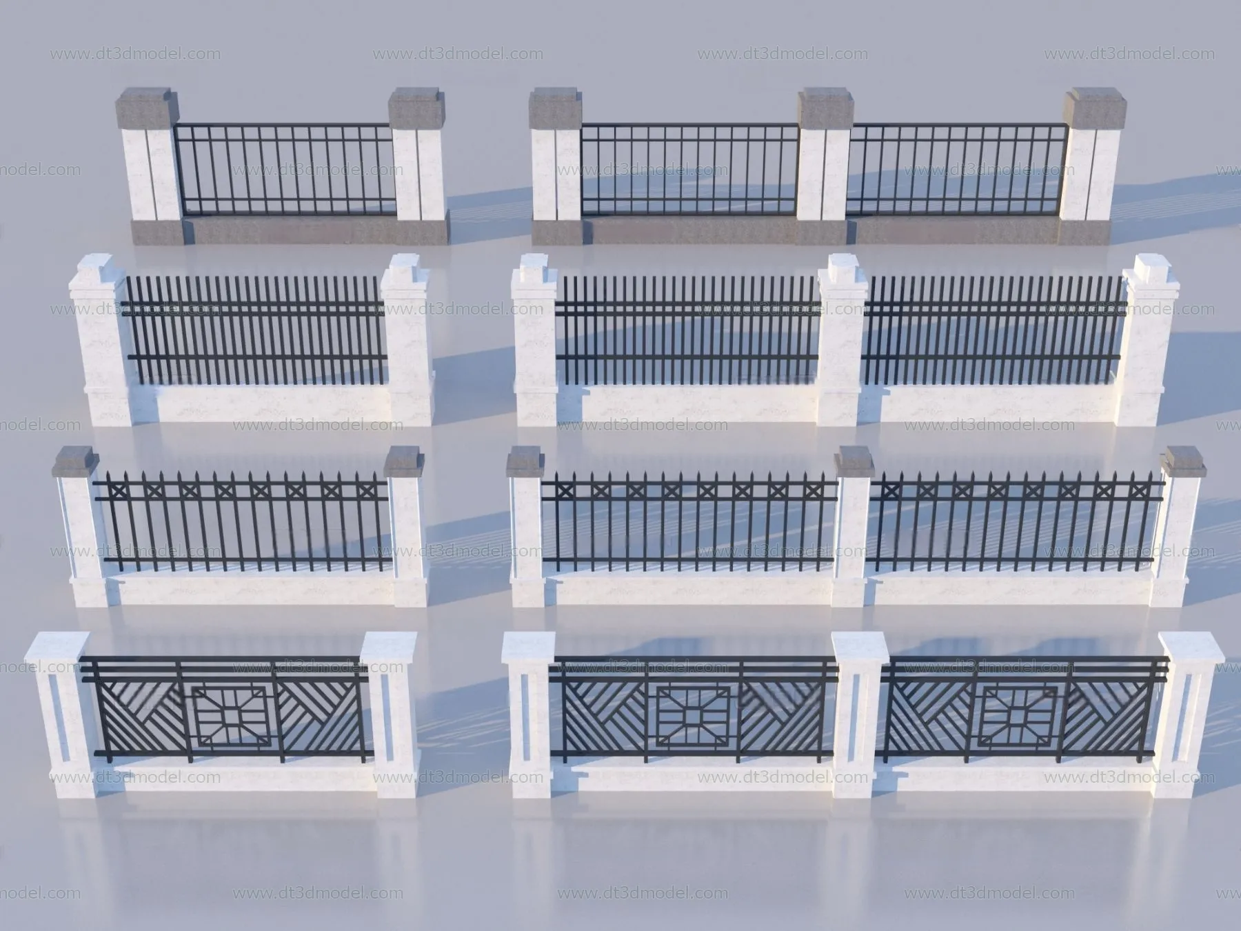 Fence 3D Models for Free Download - Architecture Fence - 051 - VRAY Render