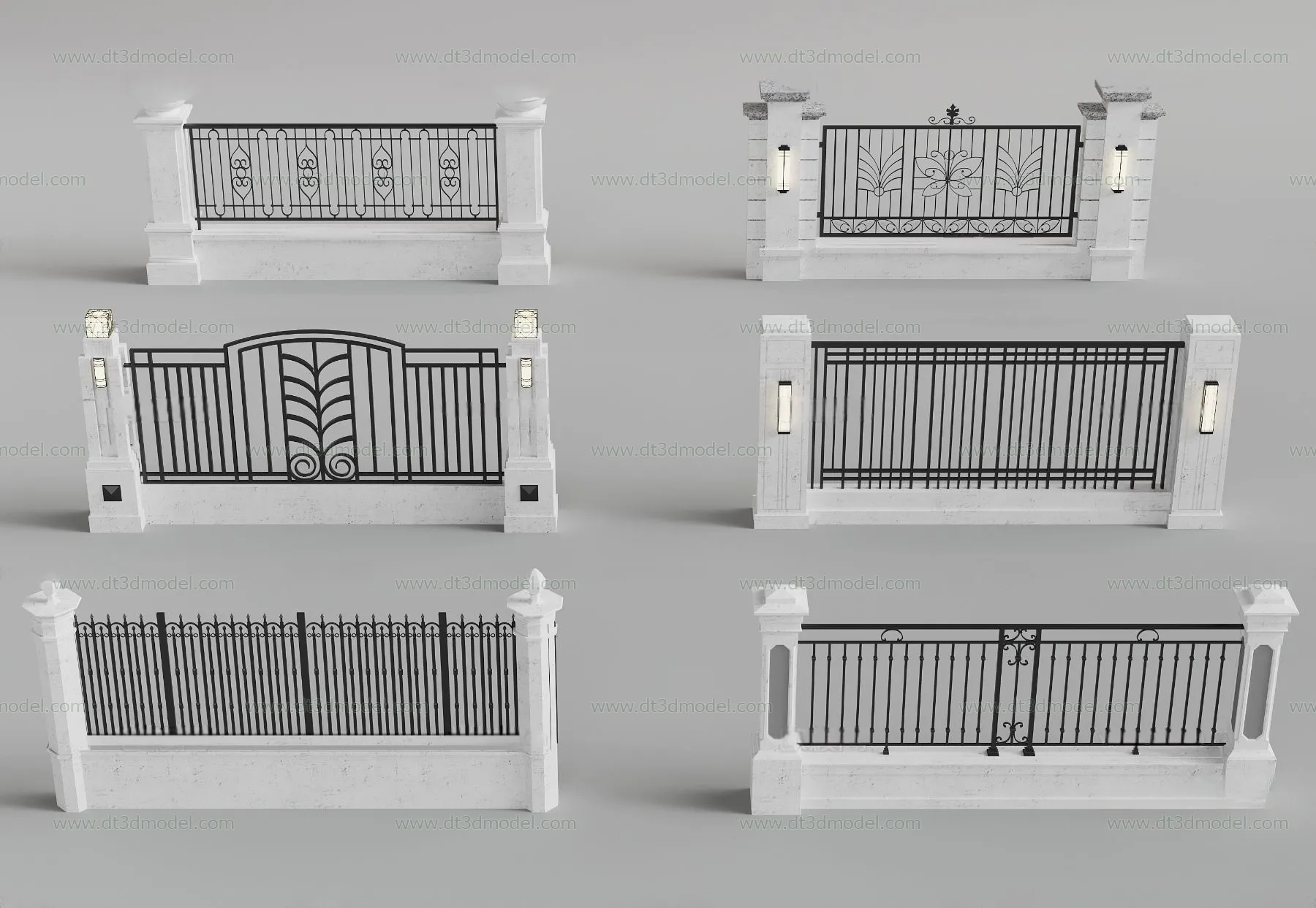 Fence 3D Models for Free Download - Architecture Fence - 052 - VRAY Render