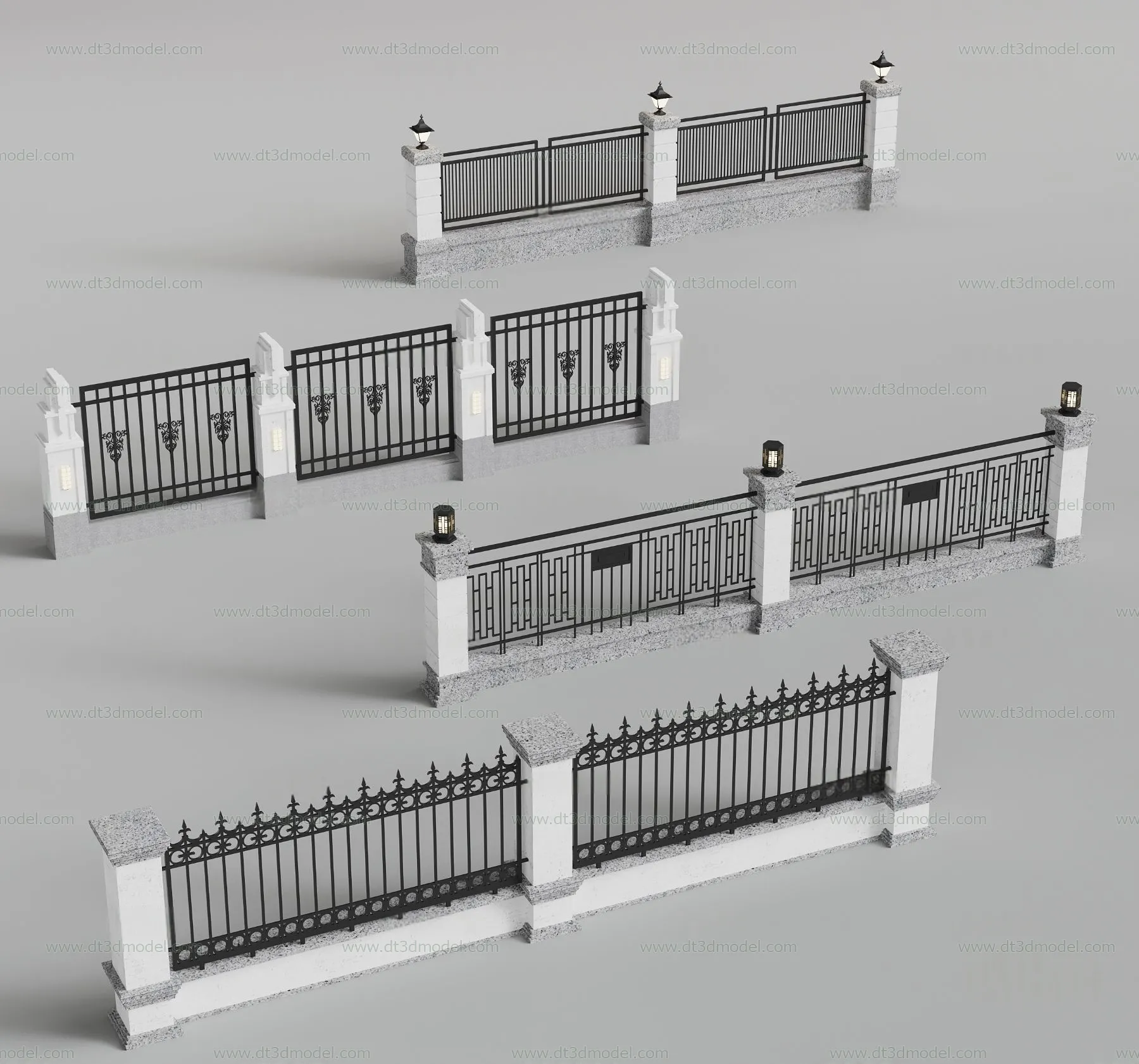 Fence 3D Models for Free Download - Architecture Fence - 053 - VRAY Render