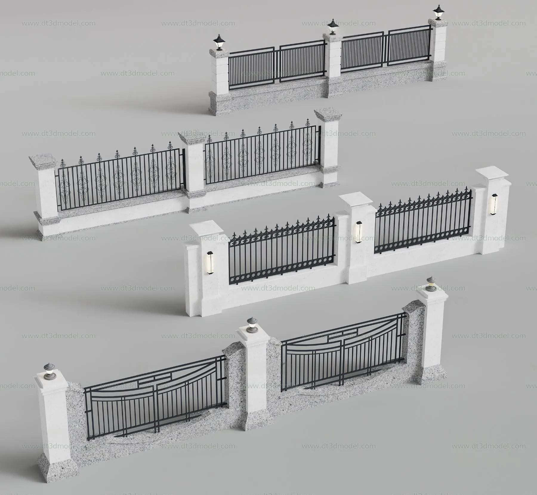 Fence 3D Models for Free Download - Architecture Fence - 054 - VRAY Render