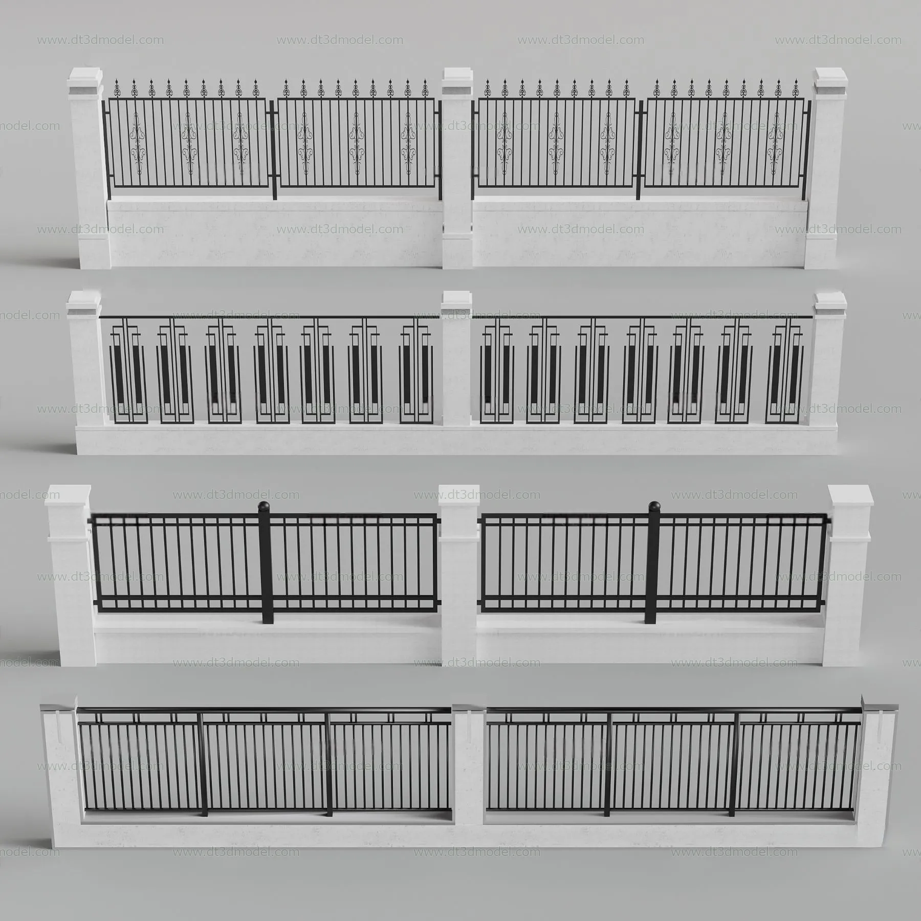Fence 3D Models for Free Download - Architecture Fence - 055 - VRAY Render