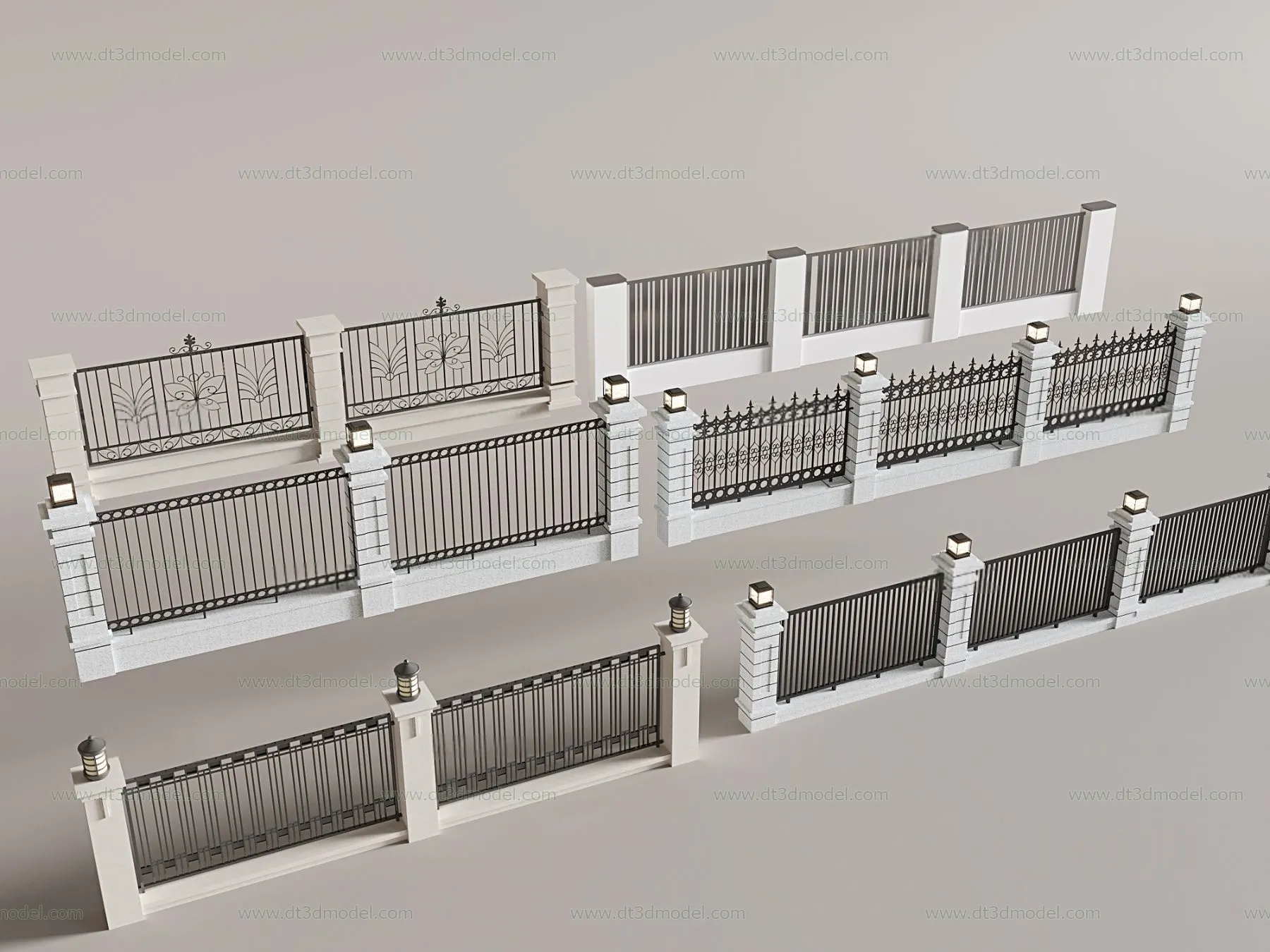 Fence 3D Models for Free Download - Architecture Fence - 063 - VRAY Render