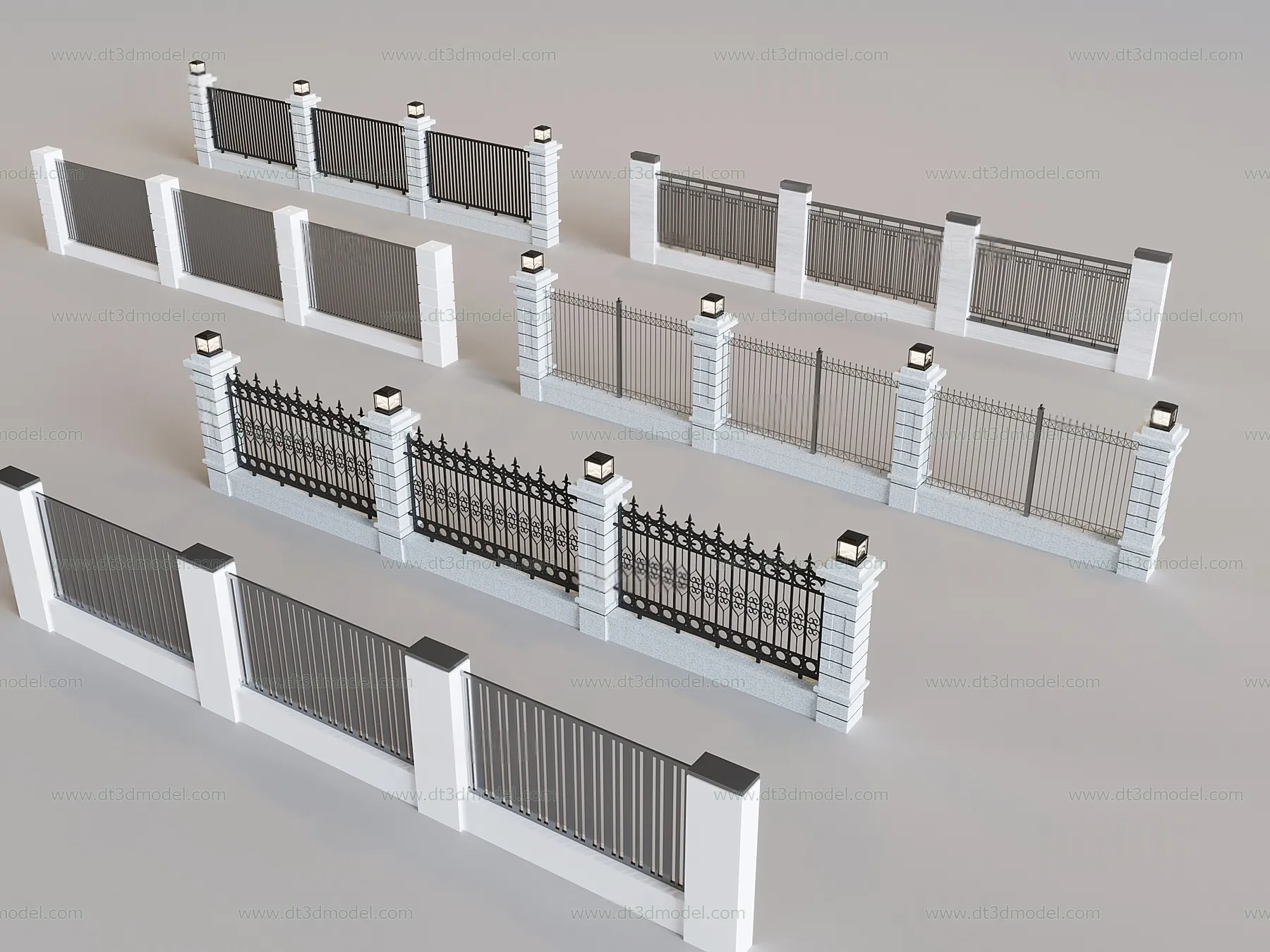 Fence 3D Models for Free Download - Architecture Fence - 075 - VRAY Render