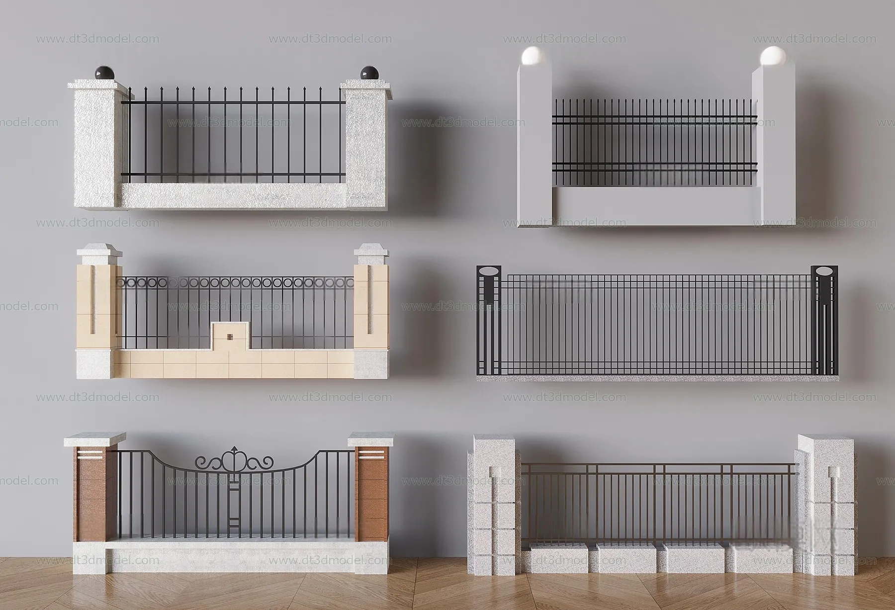 Fence 3D Models for Free Download - Architecture Fence - 079 - VRAY Render