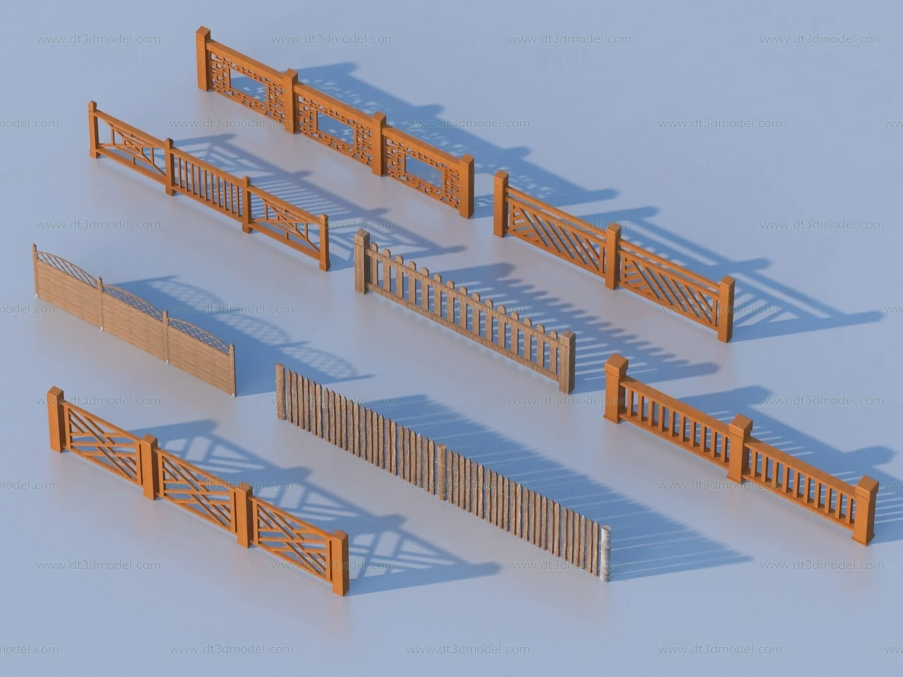 Fence 3D Models for Free Download - Architecture Fence - 083 - VRAY Render