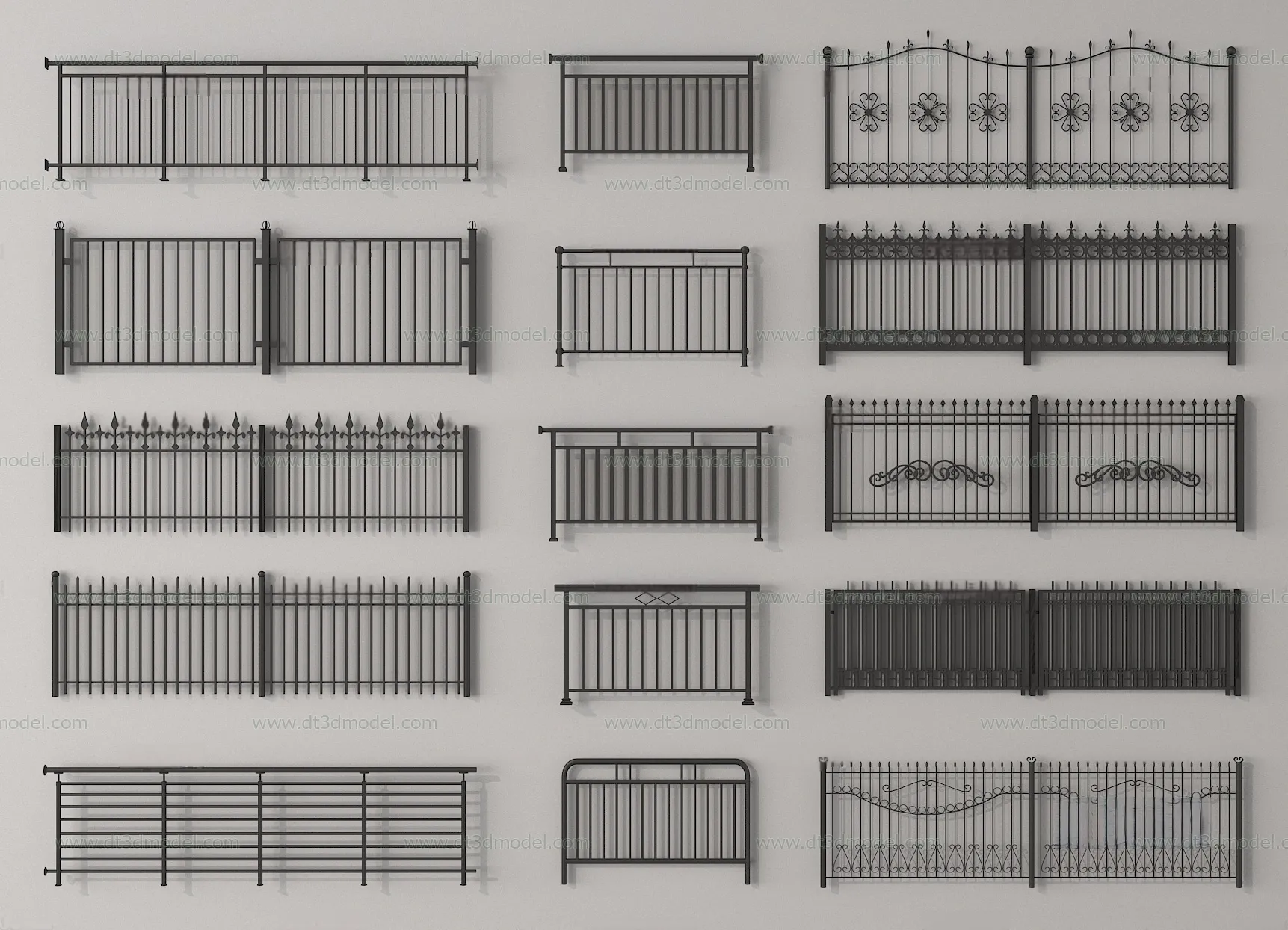 Fence 3D Models for Free Download - Architecture Fence - 084 - VRAY Render