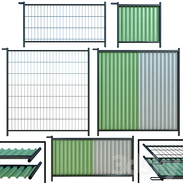 Fence. Fencing for construction 3DModel