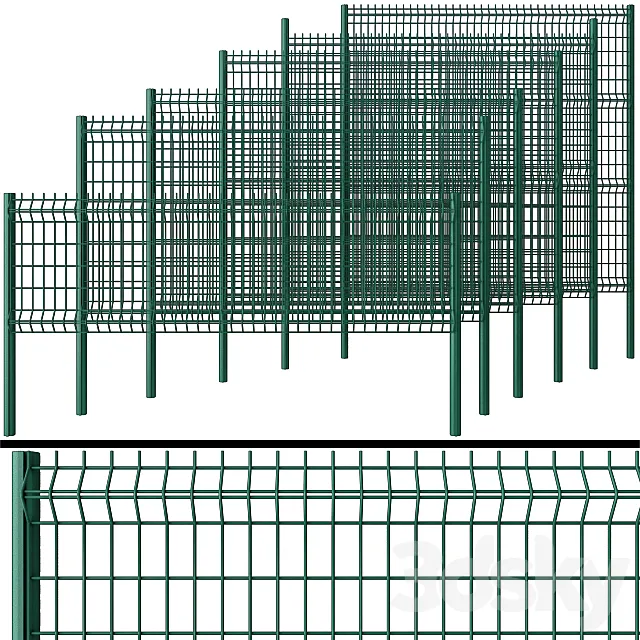 Fence for gates and gates 3D Model