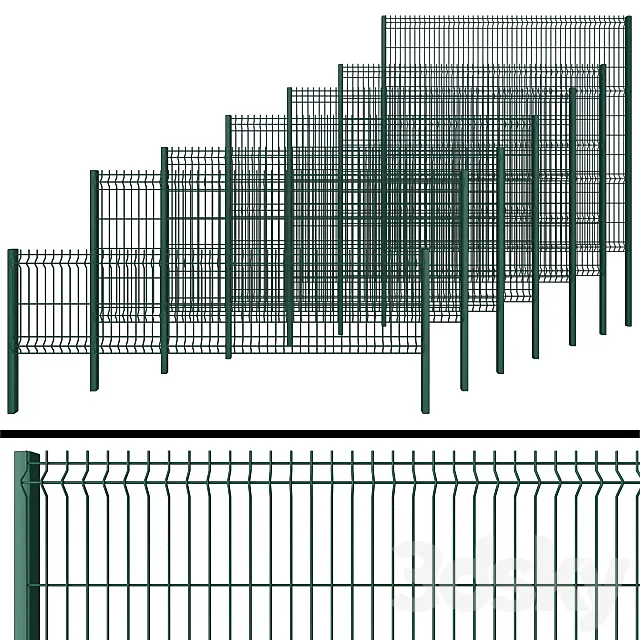 Fence for gates and gates 3DModel
