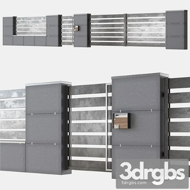 Fence Gray 3D Model Download