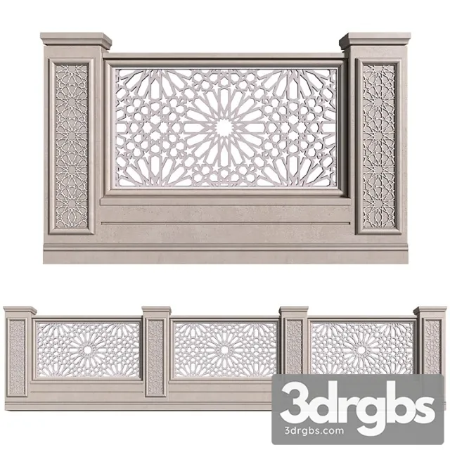 Fence In Oriental Style Fenke East 3D Model Free