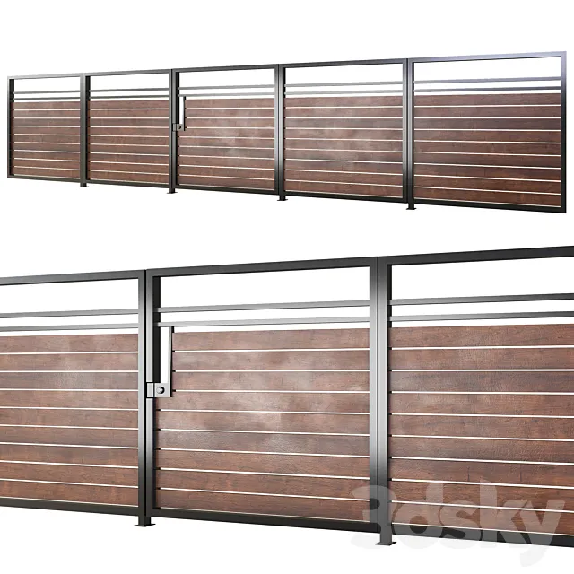 Fence_modern 3D Model