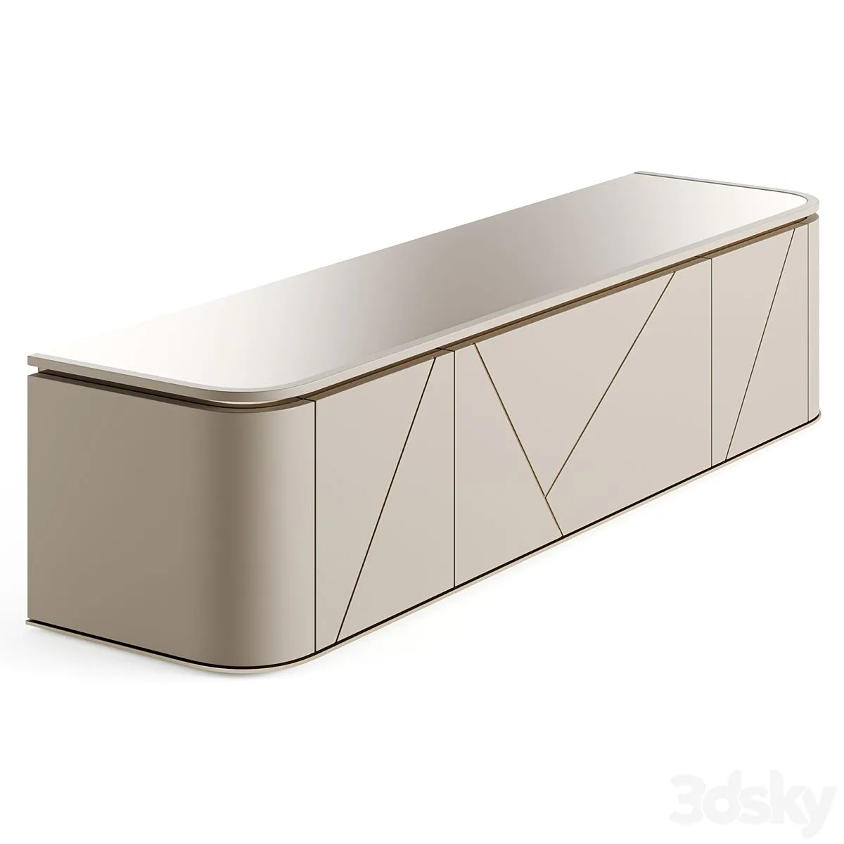 Fendi ANTIUS Low Cabinet Lacquer 3D Model