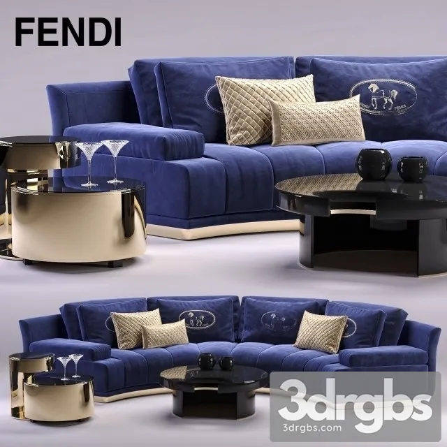 Fendi Artu Sofa 01 3D Model Free