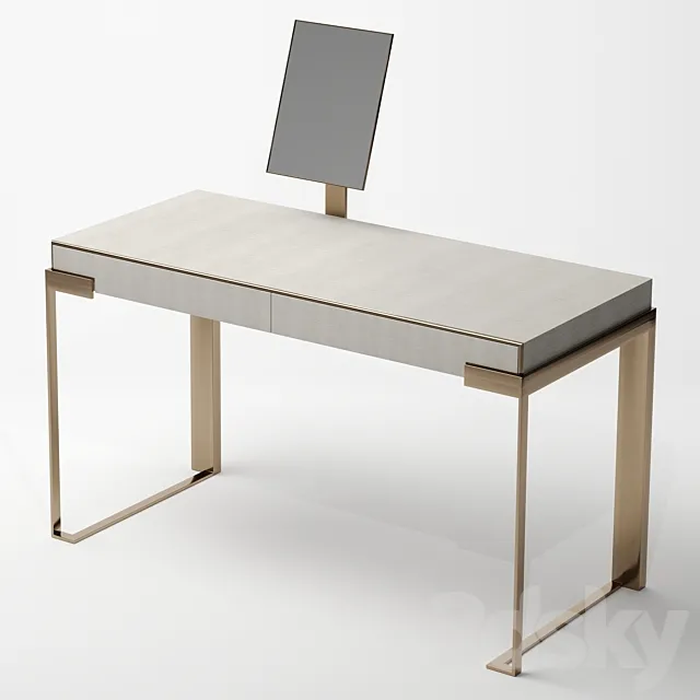 Fendi Aura Lady Desk (Stone Fiddleback Sycamore) 3DModel