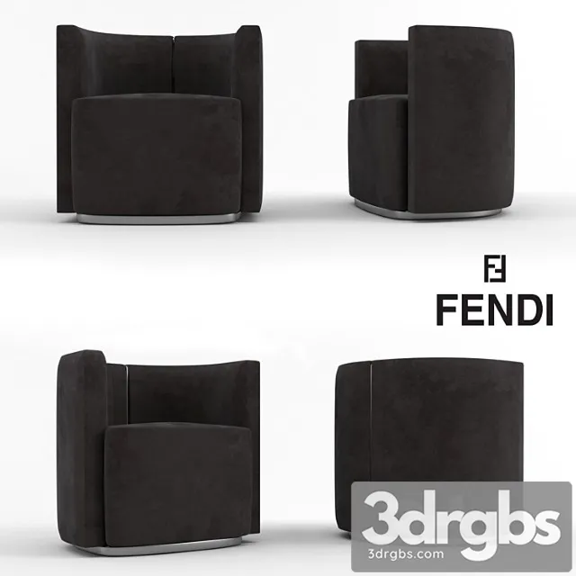Fendi camilla armchair 3D Model Free