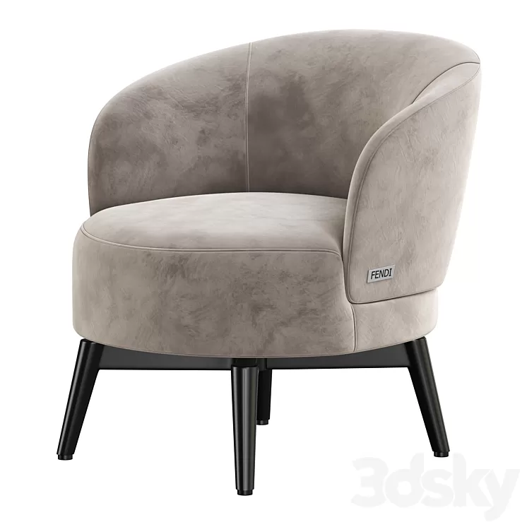 Fendi Casa Armchair 3D Model Free