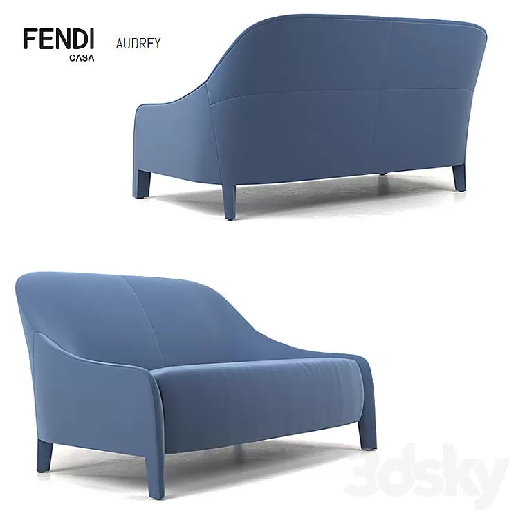 Fendi casa - Audrey Loveseat 3D Model