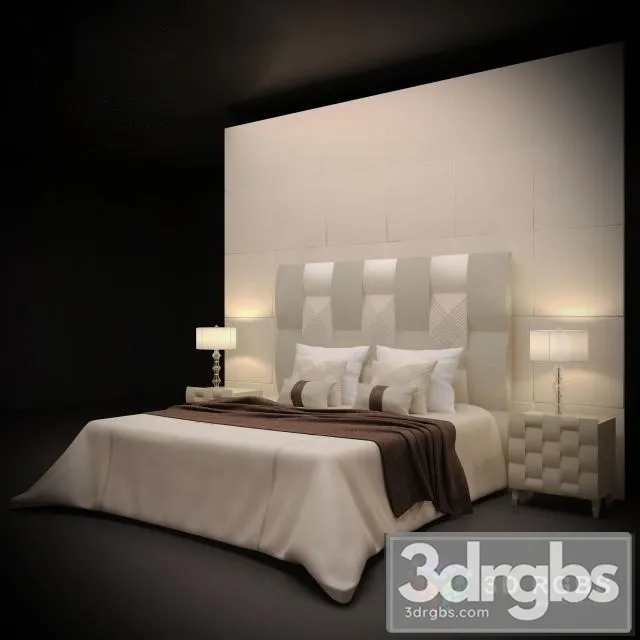 Fendi Casa Bed 3D Model Free