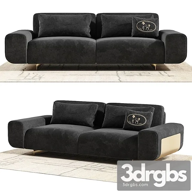 Fendi casa camelot sofa 2 3D Model Free