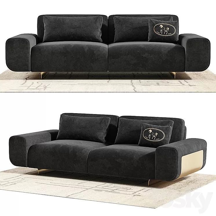 Fendi Casa Camelot Sofa 3D Model