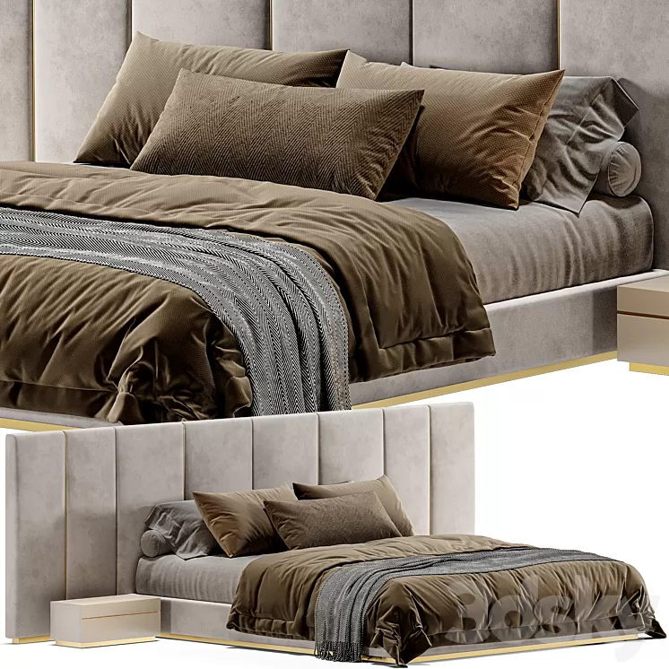 Fendi Casa Delano Bed 3D Model Free