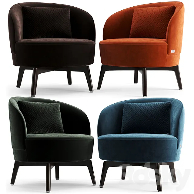 Fendi Casa Doyle Armchair 3D Model