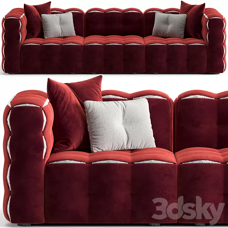 Fendi Casa Fun Sofa 3D Model Free