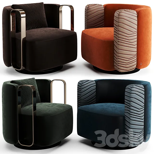 Fendi Casa Kelly Bracelet Armchair 3D Model