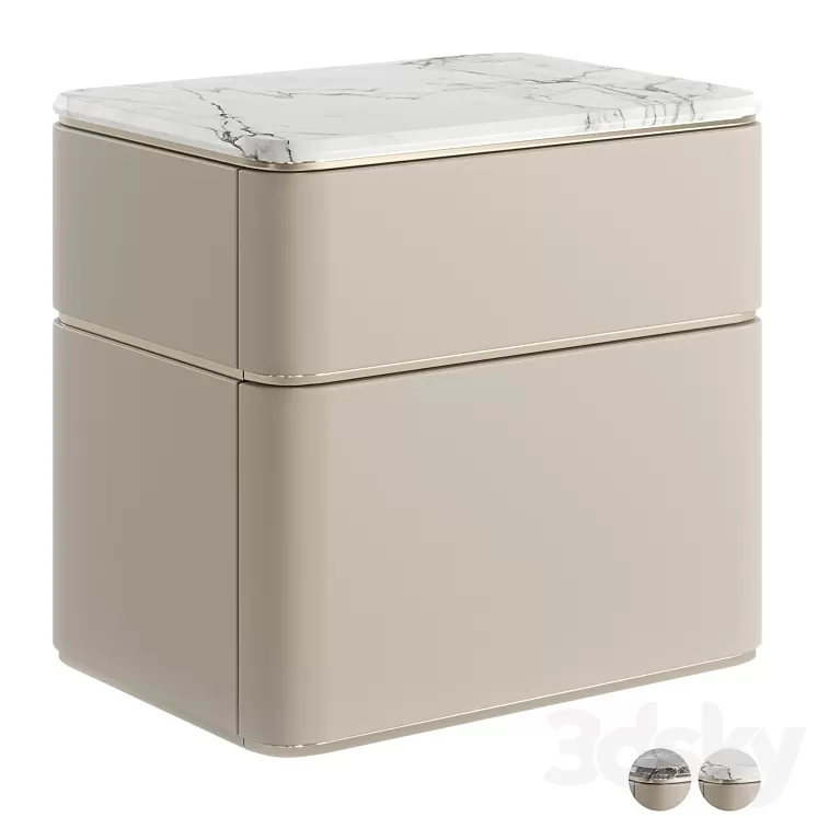 Fendi Casa Lambert 2021 Calacatta Warm Gold and Portoro Palladium 3D Model