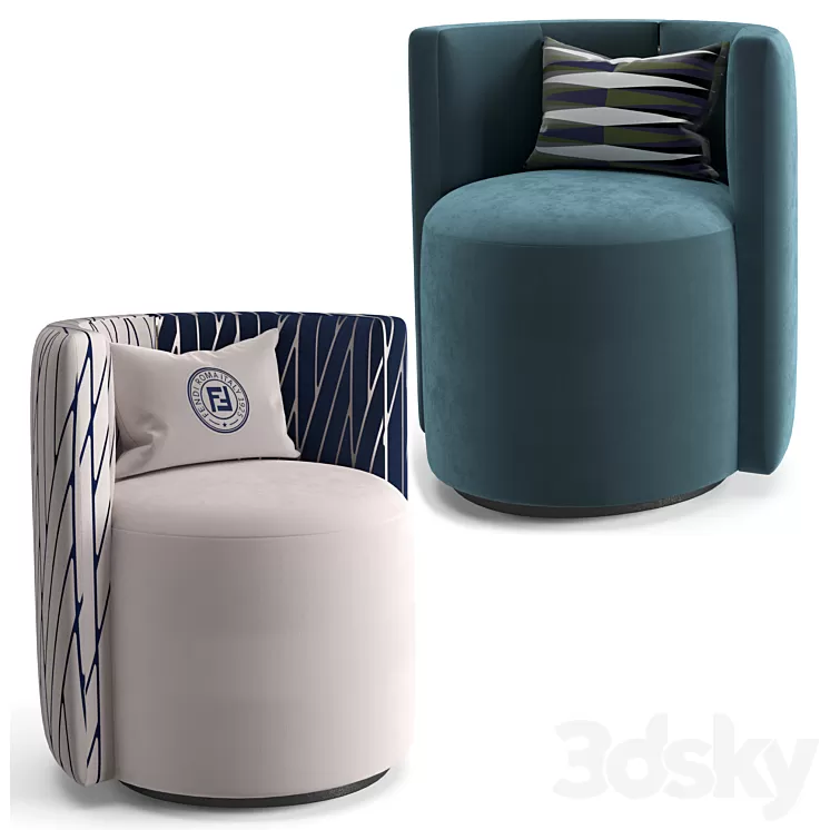 Fendi Casa LouLou armchair 3D Model