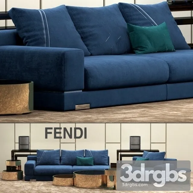 Fendi Casa Madison Sofa 01 3D Model Free