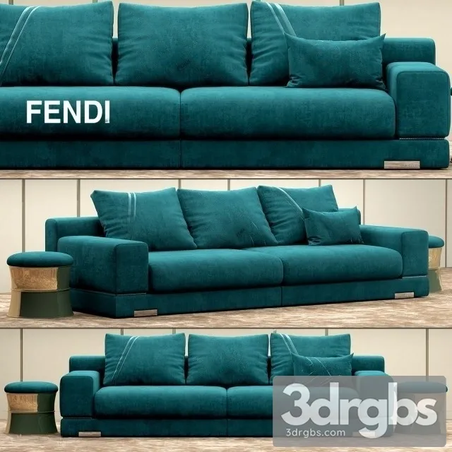 Fendi Casa Madison Sofa 01  3D Model Free